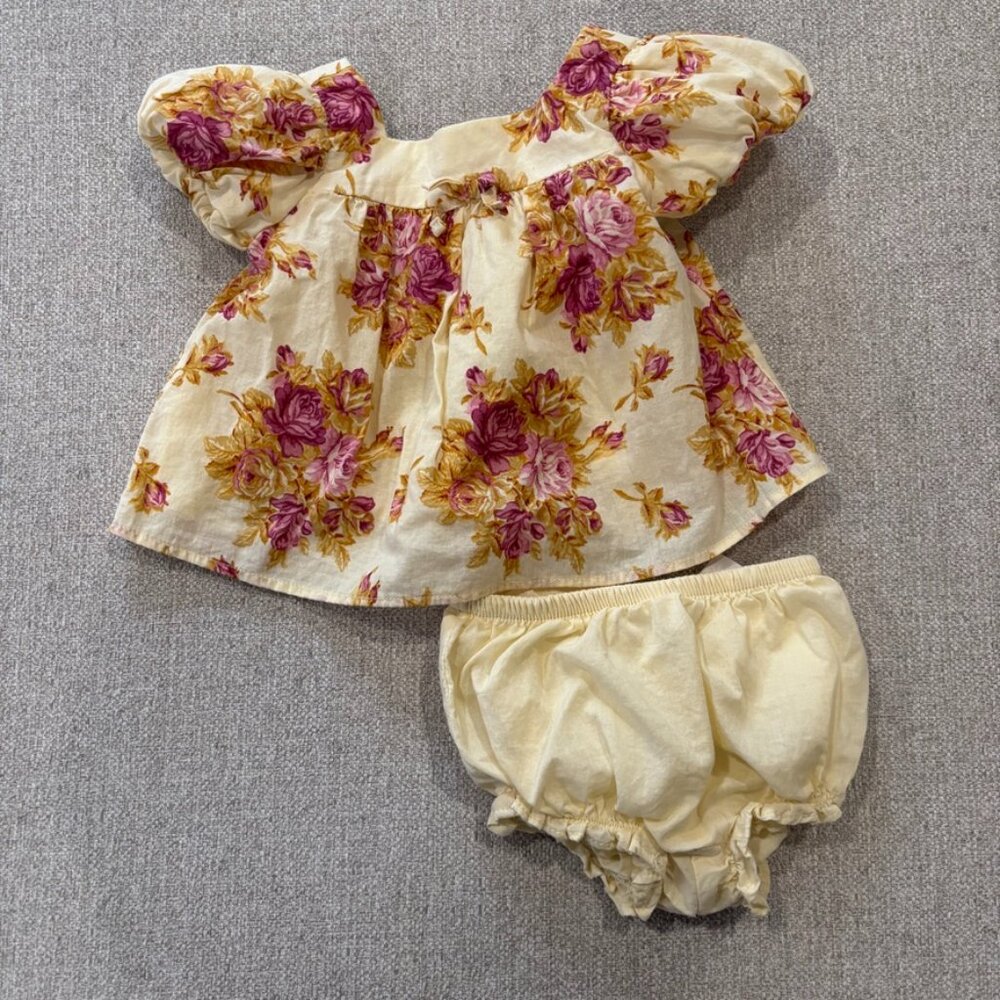 Janie and Jack Floral Dress with Bloomers 0-3 months